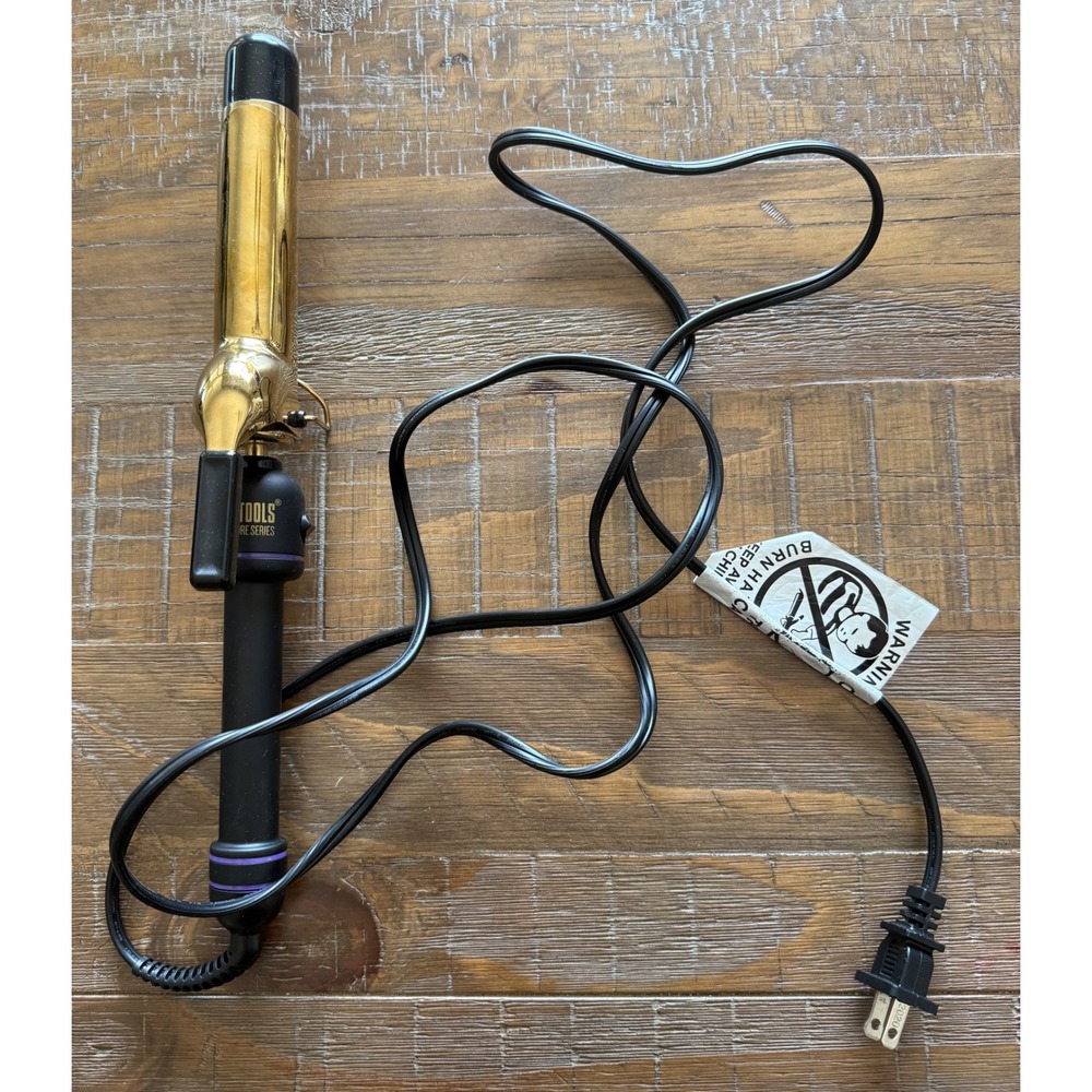 Hot Tools Signature Series Gold Curling Iron 1 Inch HTST1188 Gold Black
